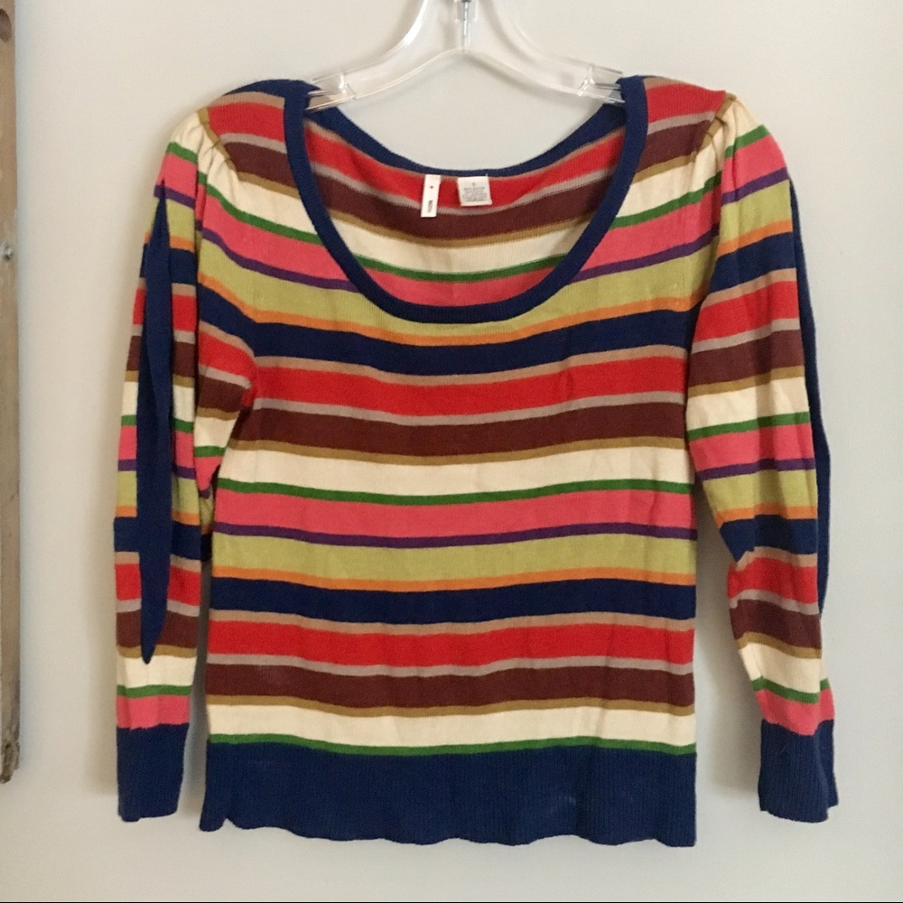 Anthropologie Striped Light Sweater - Picture 5 of 7